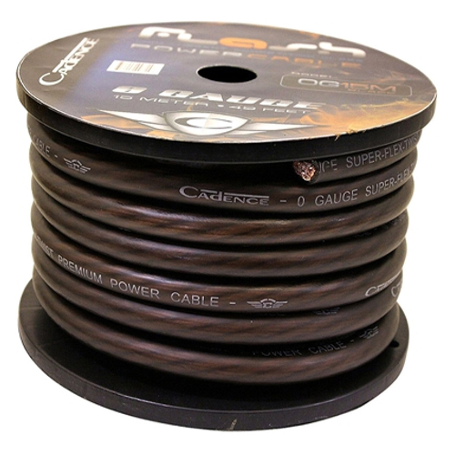Cadence Power Cable 0G15M-Black 15M Spool Premium 0 Gauge