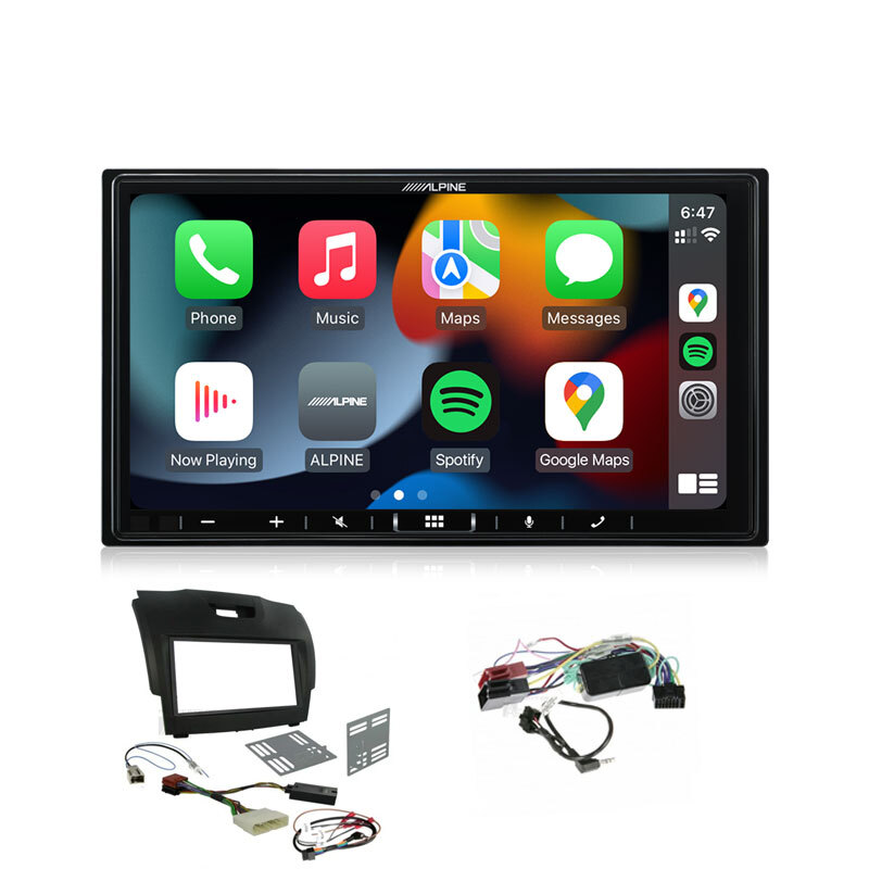 Alpine ILX-407A 7" Apple CarPlay Android Auto DAB Head Unit kit to suit Isuzu D-Max 2012-2020