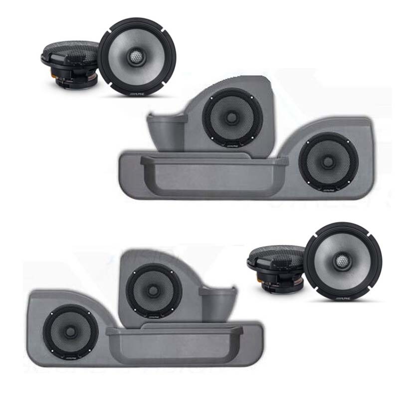 Door Pods to suit Toyota Landcruiser 79 Series- pack with 2 pair  Alpine RS65.2 Speakers