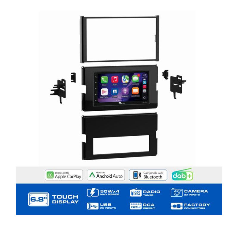 AERPRO AM8540K 6.8" L-SHAPE MULTIMEDIA RECEIVER TO SUIT TOYOTA COROLLA 2018-2022 NON-360