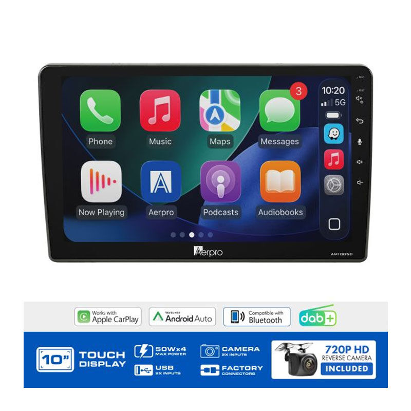 AERPRO AMDVW2 10" MULTIMEDIA RECEIVER TO SUIT VOLKSWAGEN VARIOUS MODELS 2006-2015
