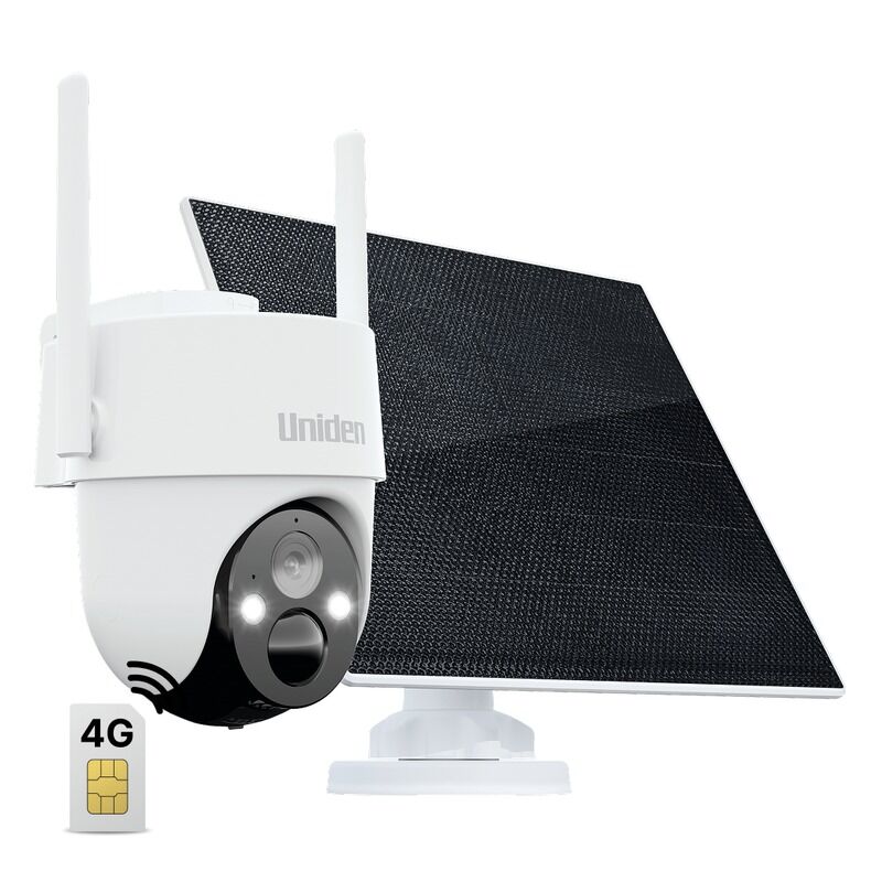 Uniden App Cam SOLO X2K 4G PT 2K Solar Pan & Tilt Security Camera Kit