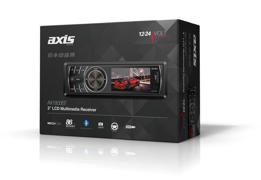 Axis AX1805BT 12/24V 3 Inch LCD Bluetooth Media Receiver