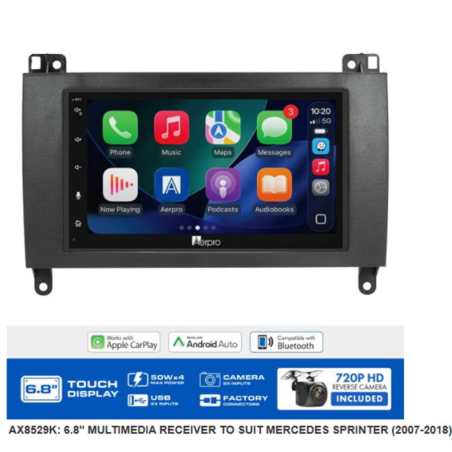 AX8529K 6.8" Multimedia receiver to suit mercedes sprinter 2007-2018
