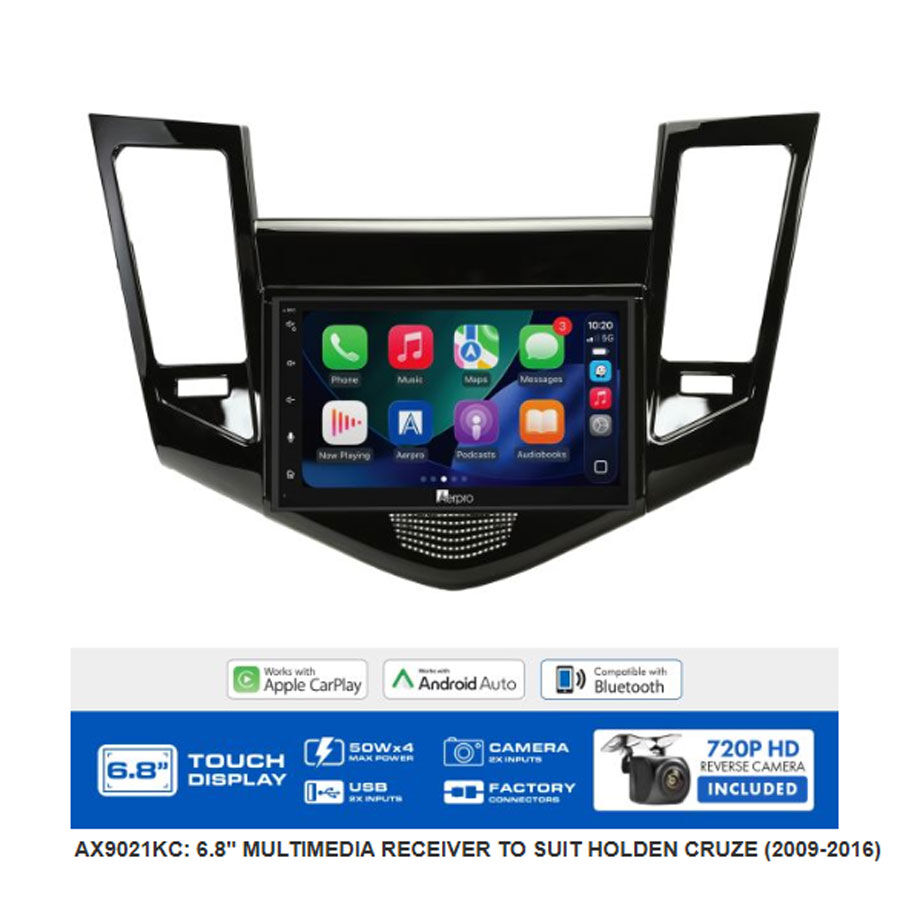 AX9021KC 6.8" Multimedia receiver to suit Holden cruze 2009-2016
