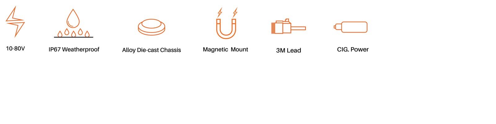 Crossfire B45M Super Slim LED Beacon Magnetic Mount