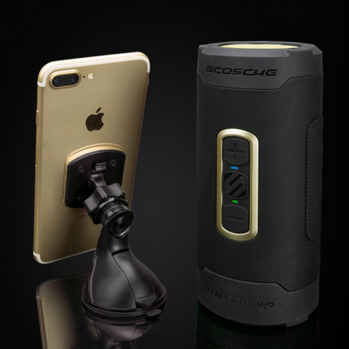 Scosche BoomBottle H2O+ Rugged Waterproof Wireless Speaker (Black/Gold)