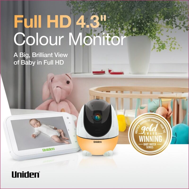 Uniden BW3531 4.3-Inch Baby Video Monitor with Pan & Tilt Camera