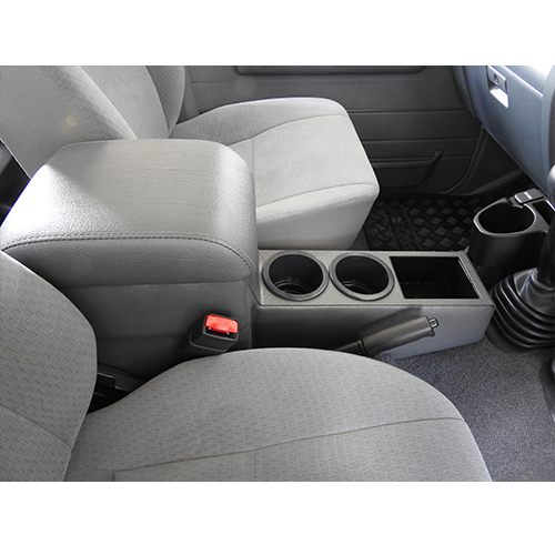 Centre console with 2 cup holders and coin tray to suit 79 Dual & 76 Wagon with Rear Cups & USB Socket