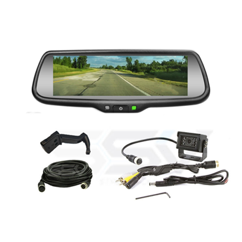 CV-073 Rear View Mirror Monitor 7.3” LCD & Constant Running Camera To Suit Land Cruiser 70 Series