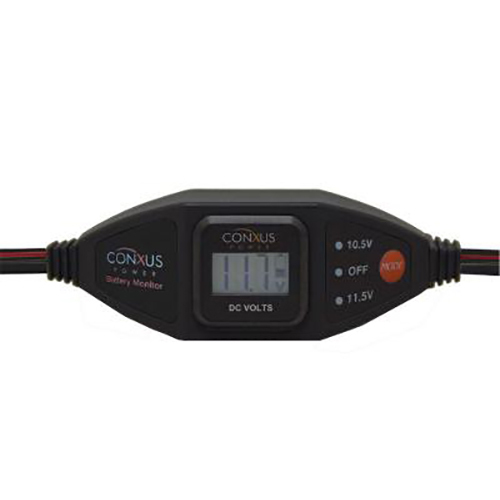 Conxus CX-BLVD-P Inline - Low Voltage Disconnect and Digital Volt Meter BLACK