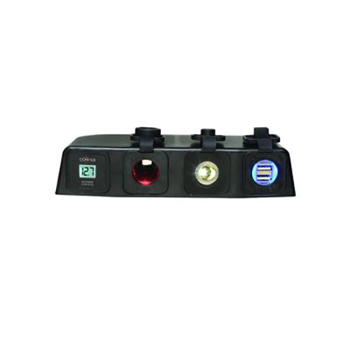 Conxus CX-BS4-CDUV-P Combo Digital Volt Meter  Ciga  DIN  Twin USB prewired BLACK