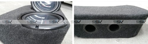 Dual 10 inch Subwoofers & Box  to suit Nissan Navara D40