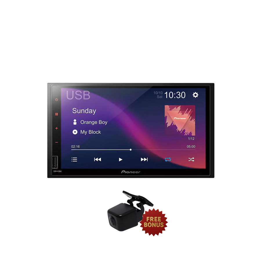 Pioneer DMH-A375BT  6.8″ Digital Media AV Receiver with BT, iPhone, USB & Aux