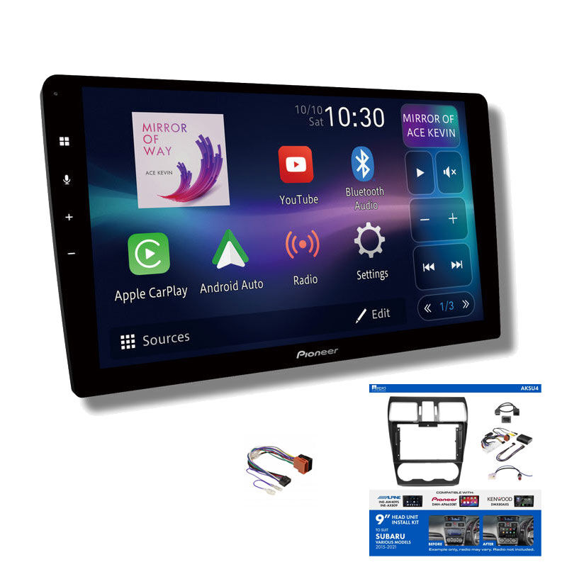 Pioneer DMH-AP6850BT 9" head unit & Aerpro AKSU4 Installation Kit to suit Subaru 2015-2021
