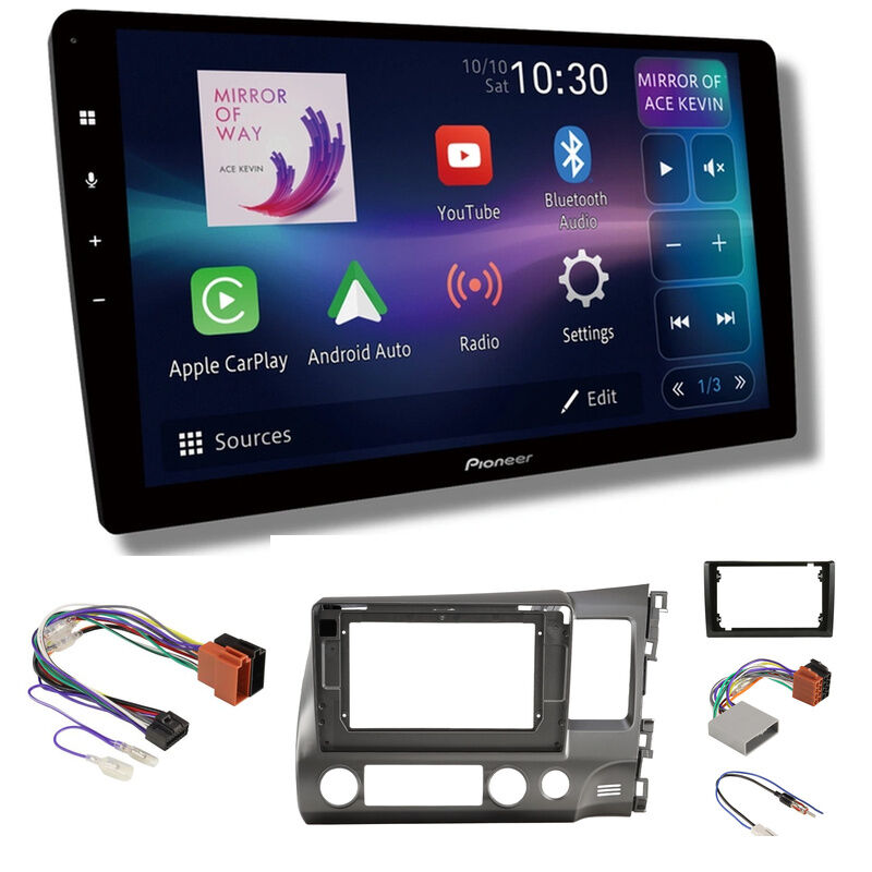 Pioneer DMH-AP8850BT 10" head unit & Aerpro AKHO8 to suit Honda Civic 2006-2011