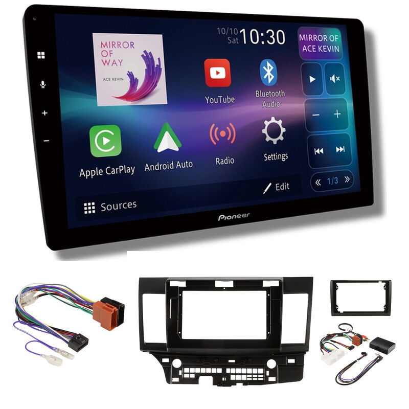 Pioneer DMH-AP8850BT 10" head unit & Aerpro AKMB4 to suit Mitsubishi Lancer 2007-2013