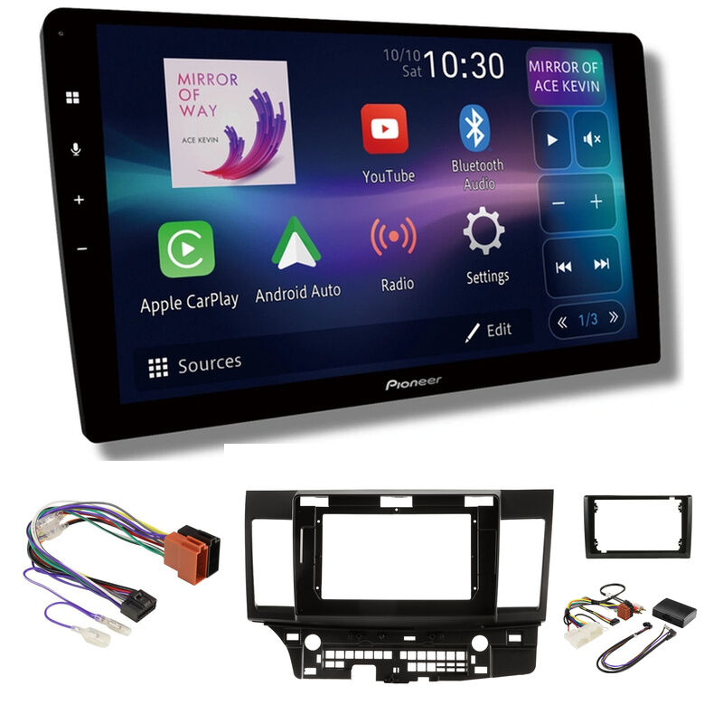 Pioneer DMH-AP8850BT 10" head unit & Aerpro AKMB5 to suit Mitsubishi Lancer 2007-2017