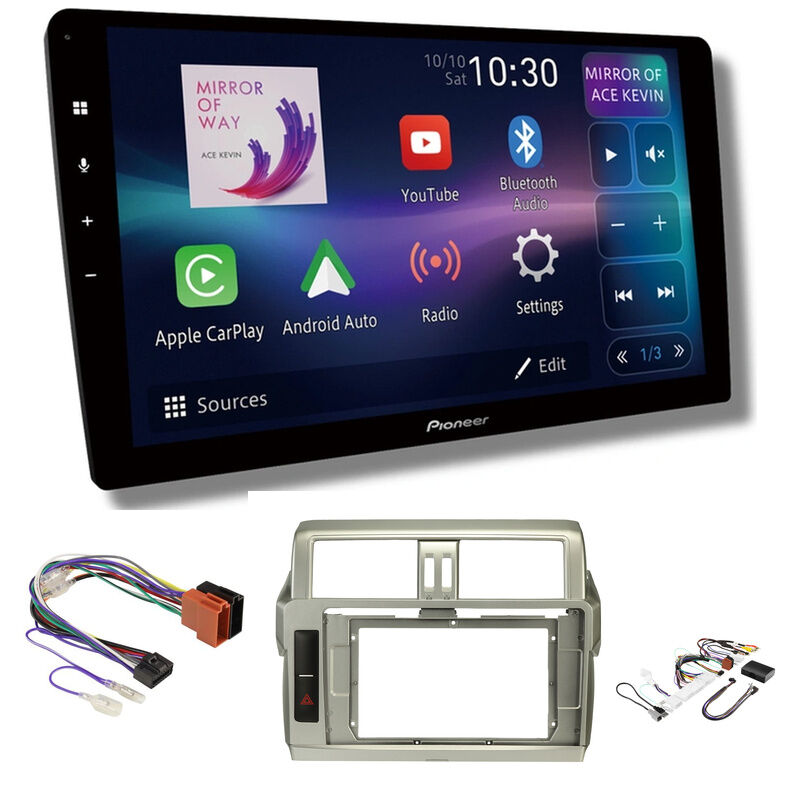 Pioneer DMH-AP8850BT 10" head unit & Aerpro AKTO36 to suit Toyota Prado 2014-2017