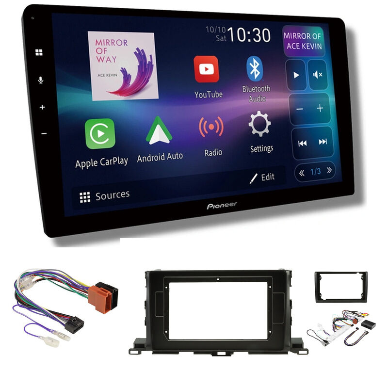Pioneer DMH-AP8850BT 10" head unit & Aerpro AKTO37 to suit Toyota Kluger 2014-2019