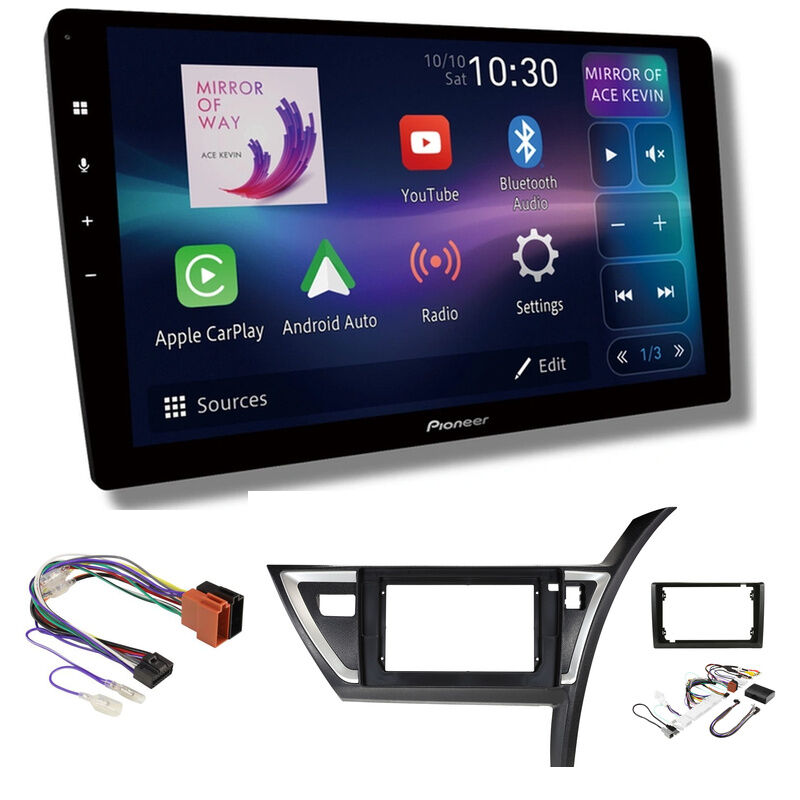 Pioneer DMH-AP8850BT 10" head unit & Aerpro AKTO39 to suit Toyota Corolla 2012-2015