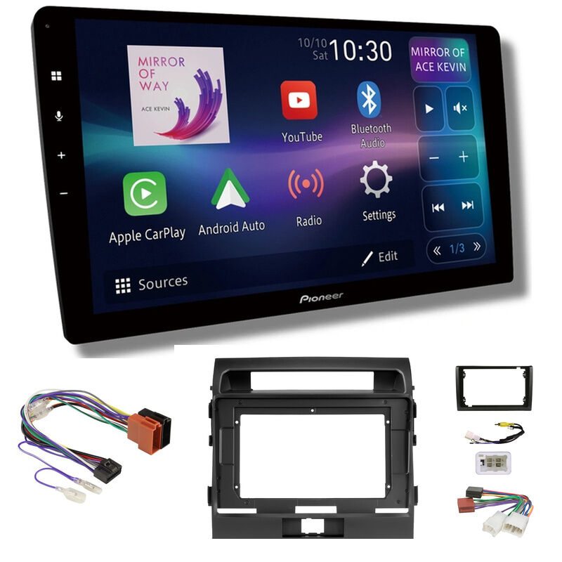 Pioneer DMH-AP8850BT 10" head unit & Aerpro AKTO41 to suit Toyota Landcruiser 2007-2011