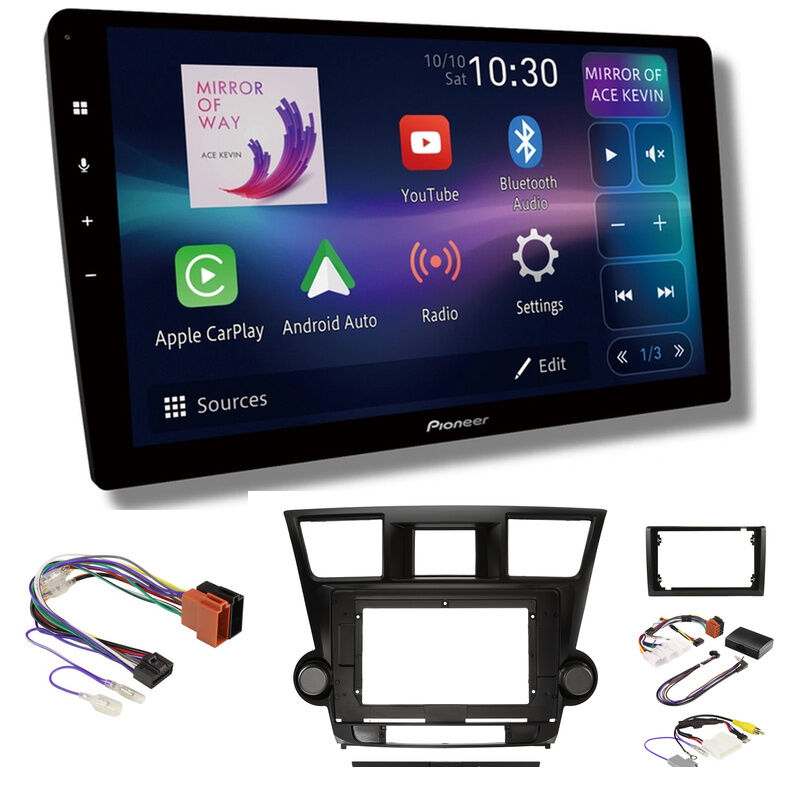 Pioneer DMH-AP8850BT 10" head unit & Aerpro AKTO45 to suit Toyota Kluger 2007-2013