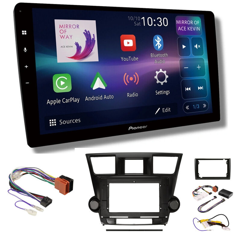 Pioneer DMH-AP8850BT 10" head unit & Aerpro AKTO6 to suit Toyota Kluger 2007-2013