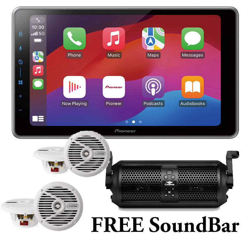 Pioneer DMH-ZF7650BT Caravan Pack with FREE Cadence Sound Bar