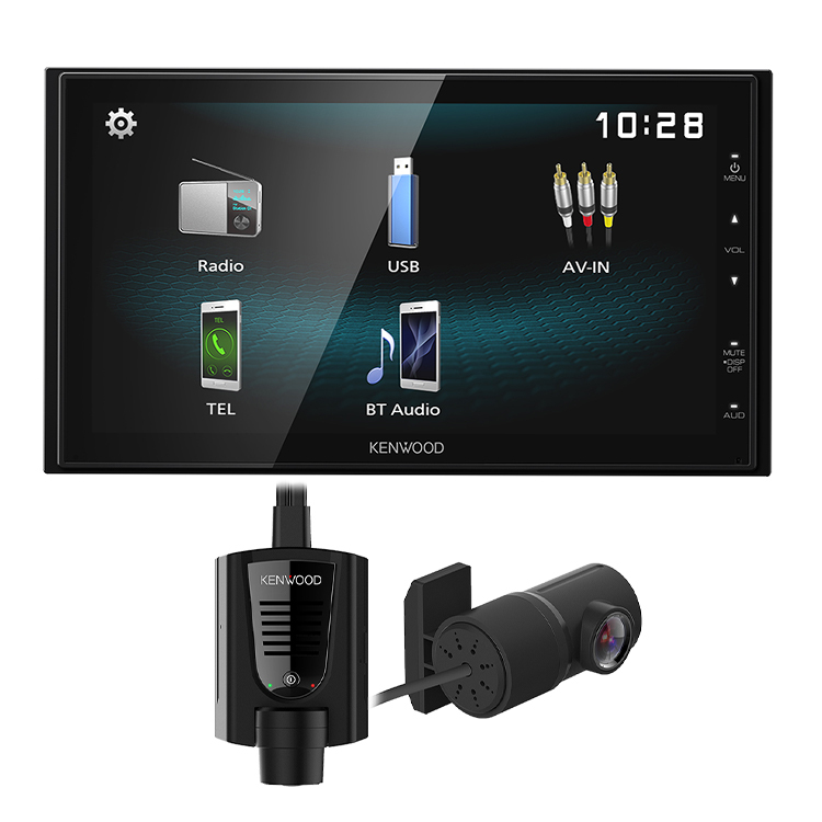 KENWOOD DMX1025BT 6.8 inch WVGA Capacitive Touch Screen Display with DRV-MN1025 Front & Rear Camera | Bluetooth | USB | DVD