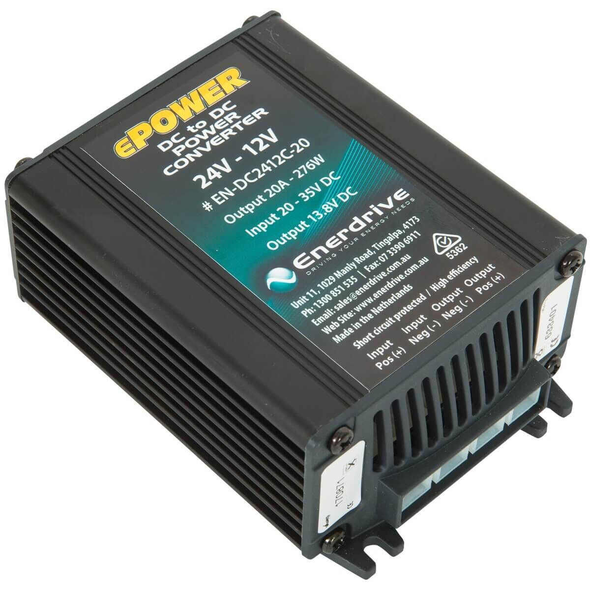 Enerdrive 24V – 12V / 20A Non Isolated DC to DC Converters EN-DC2412C-20