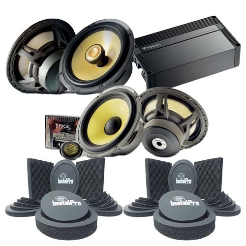 Focal Component and Coaxial Speakers, Amplifier and Speaker Acoustic Seak Kit x2 Package