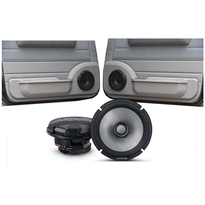 Front Door Pods to suit Toyota Landcruiser 70 Series- with  RS65.2 Type R Alpine Speakers  (FRONTPODS.RS65.2)