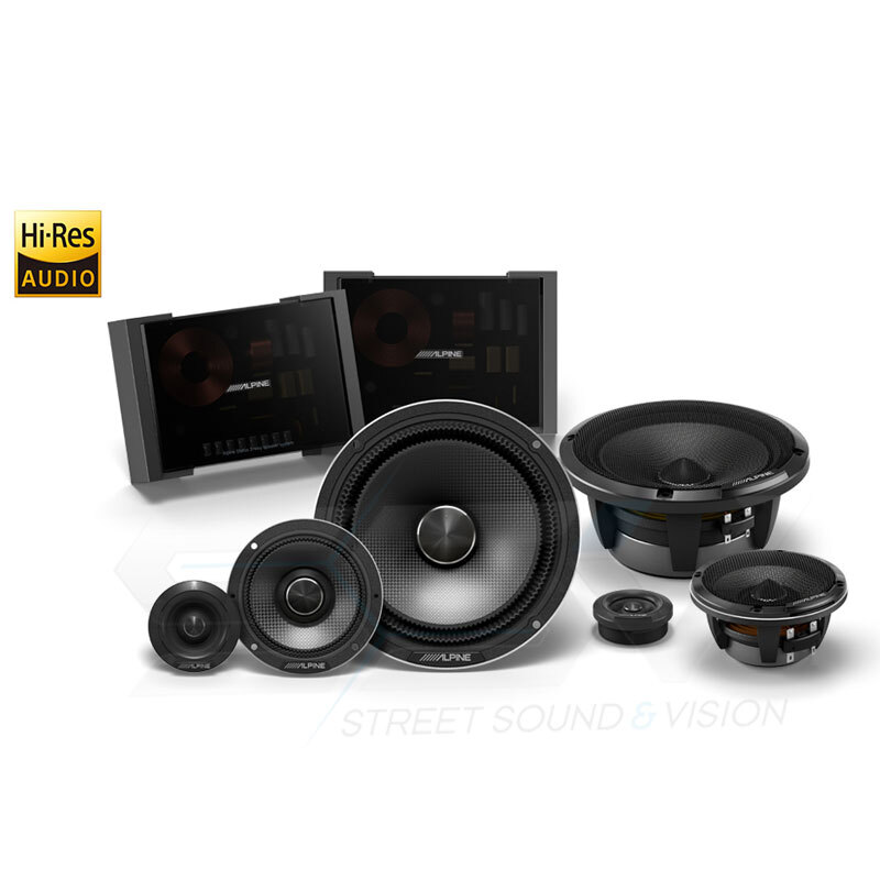 Alpine Status HDZ-653S Hi-Res 6-1/2" (16.5cm) 3-Way Slim-Fit Component Speaker Set