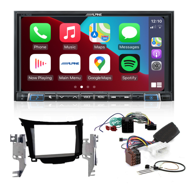 Head Unit Upgrade Package with Alpine iLX-702D To Suit Hyundai i30 2012-2017 GD01 & GD02