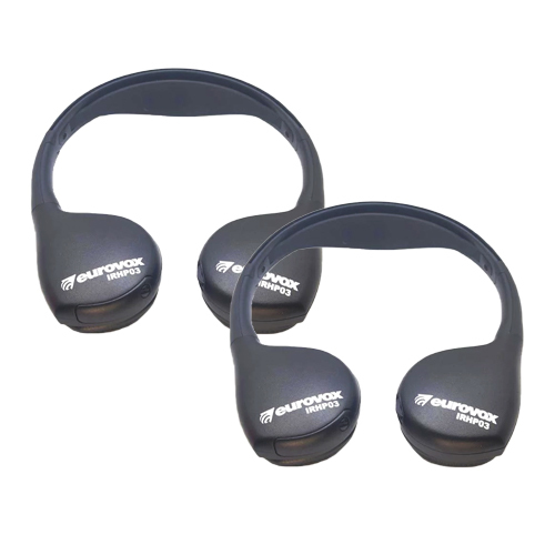 2PC EUROVOX IRHP03 HEADPHONES CPLA-19C057-AA Wireless Head Infrared headset rear DVD wireless headset