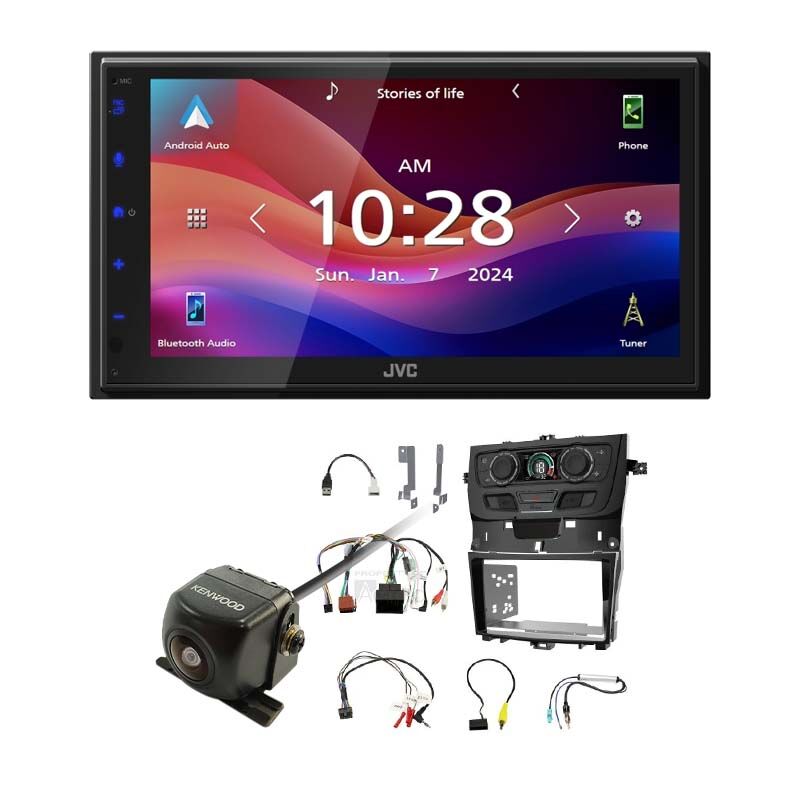 JVC KW-M590BT with Kenwood CMOS-10 & Aerpro FP9550BK to suit Holden VE Series 2