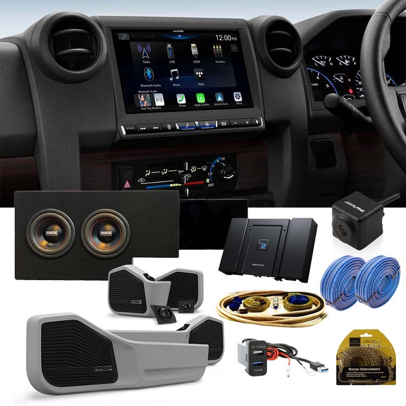 Alpine Premium Audio Visual Upgrade To Suit Toyota Land Cruiser 79 Series Dual Cab i905-LC70