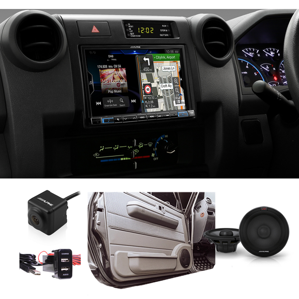 Alpine LC70-X208AU 8" Audio Kit To Suit Toyota Land Cruiser Single Cab GXL 2009+