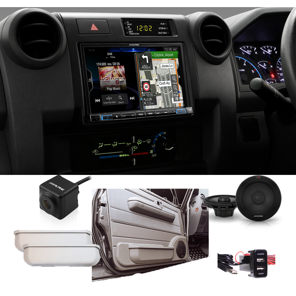 Alpine LC70-X208AU 8" Audio Kit To Suit Toyota Land Cruiser Single Cab Work-Mate 2009+