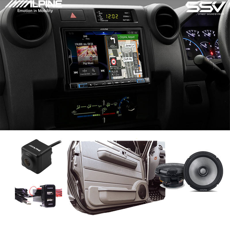Alpine LC70-X308AU 8" Audio Kit To Suit Toyota Land Cruiser Single Cab GXL 2009+