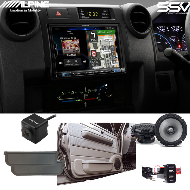 Alpine LC70-X308AU 8" Audio Kit To Suit Toyota Land Cruiser Single Cab Work-Mate 2009+