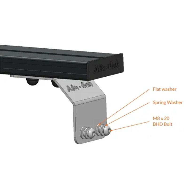 Alu-Cab Load Bar to LT-50 Mounting Brackets LW-LB-FEET