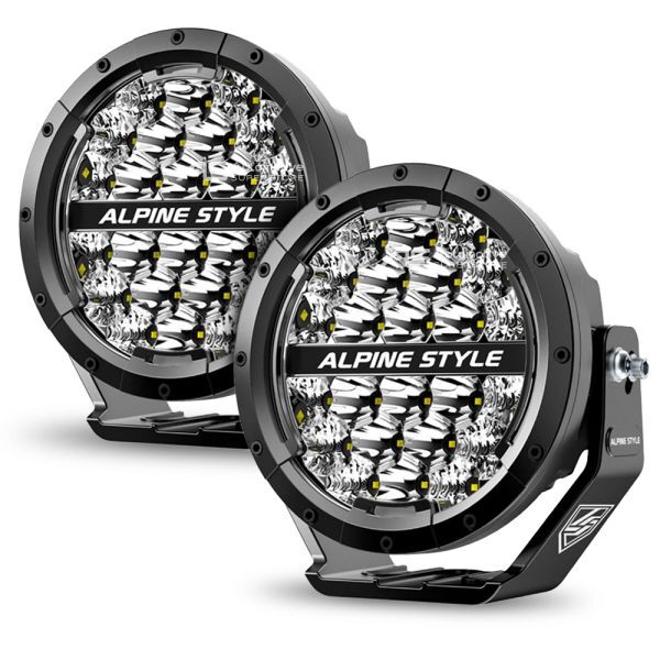 Alpine Summit Pro Pair 9-Inch Premium LED Spotlight with DRL LXR-SP9