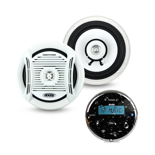 Axis MA6502 6.5" Speakers + Axis Marine USB AM/FM Radio