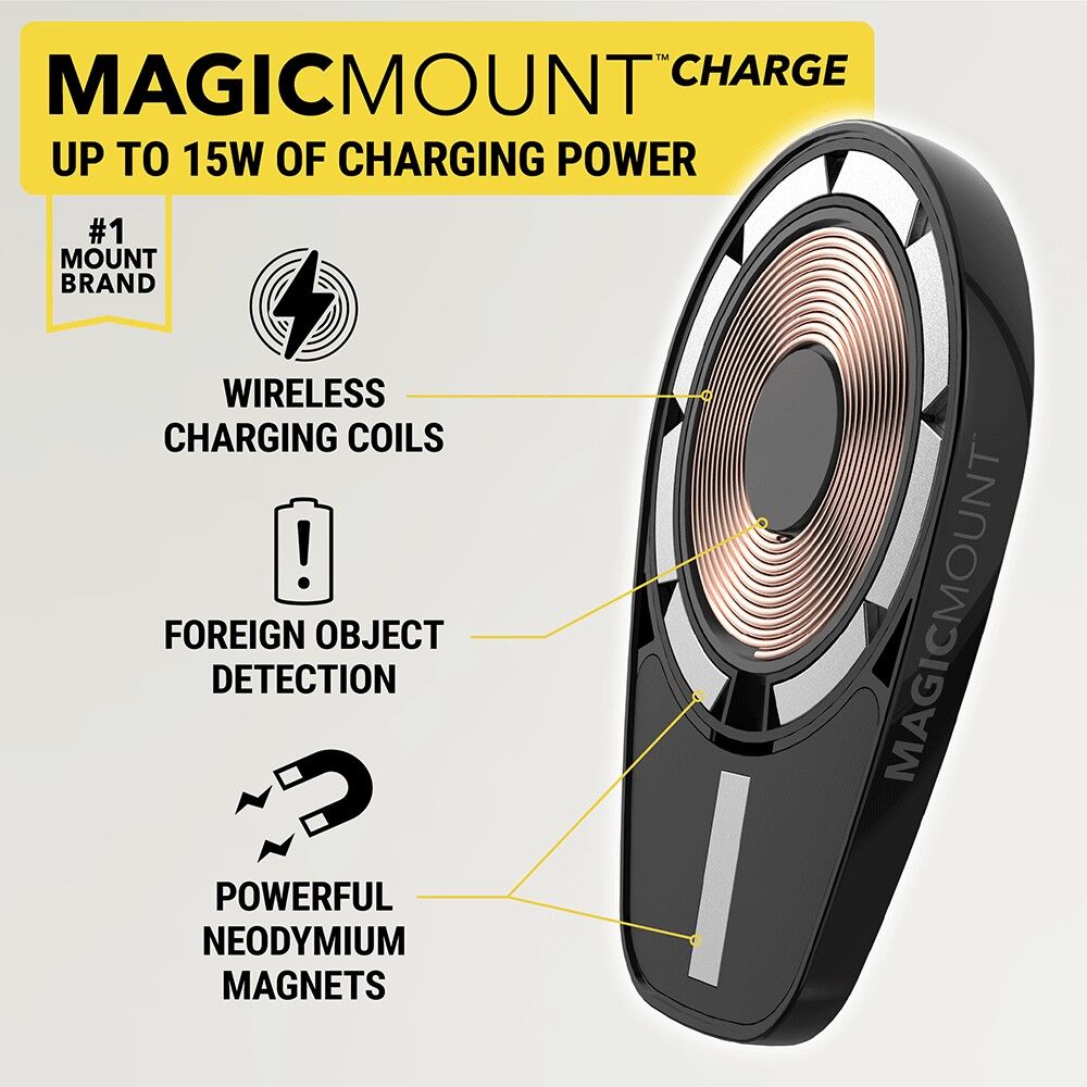 Scosche MPQ6WD-SP MagicMount Charge Window/Dash MagSafe Compatible Wireless Charging Mount
