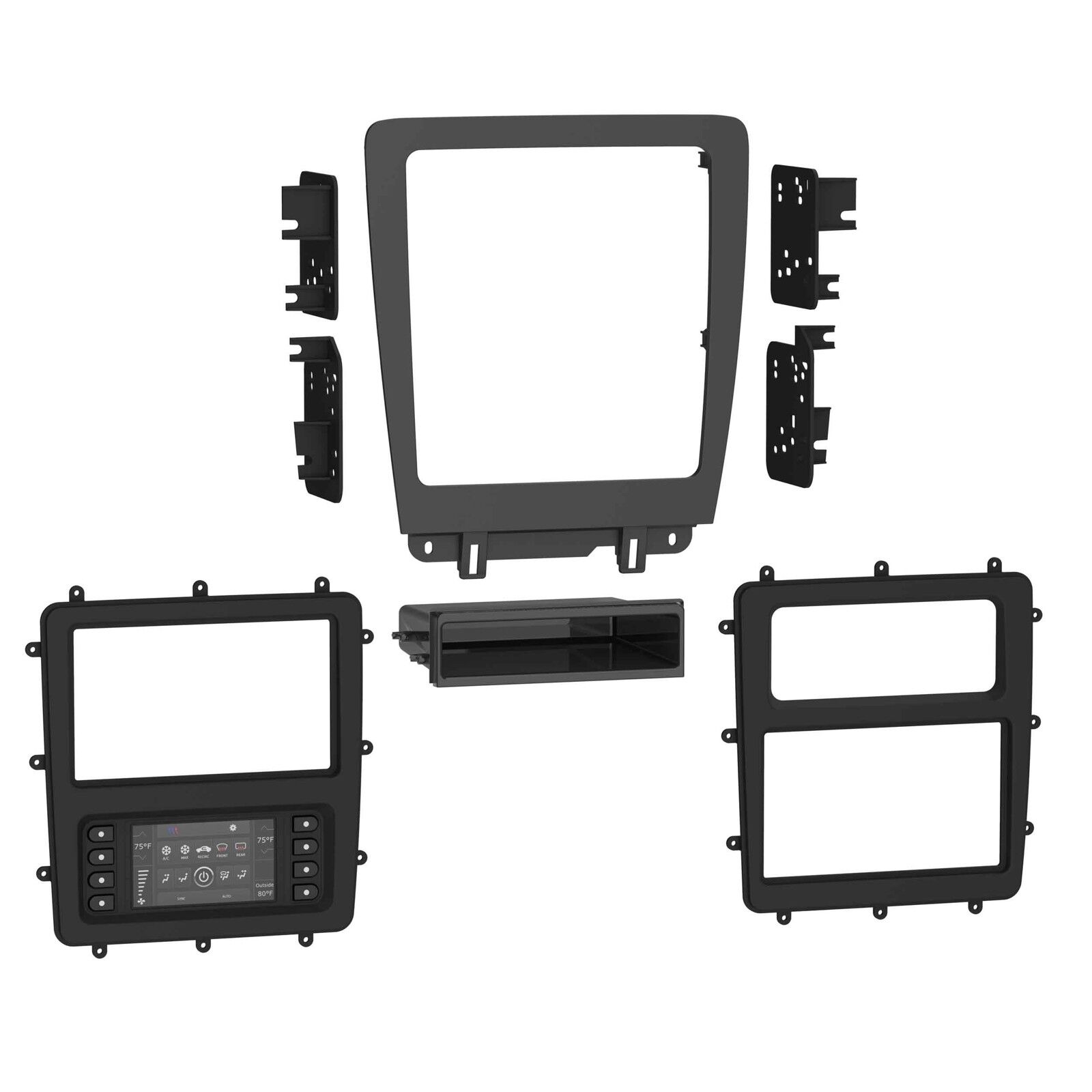 Metra MT99-5839CH Multi-DIN Radio Replacement Kit (Charcoal) To Suit Ford Mustang 2010-2014