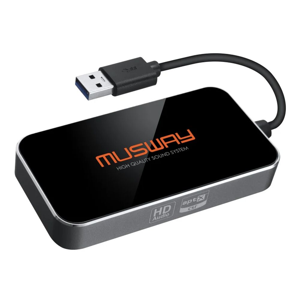 Musway BTA-HD Bluetooth Dongle for HD Audio Streaming & APP Control