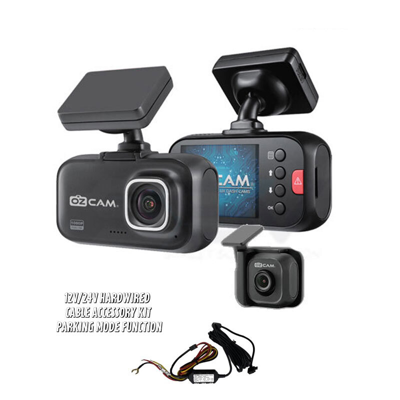 OzCam High Resolution Front & Rear Dash Camera with Parking Mode module!! | OZC-121F & OZC-121R