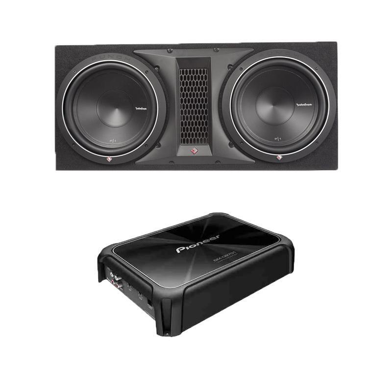 AMP & SUB Pack Rockford Fosgate Punch P1-2X12 & Pioneer GM-D9701